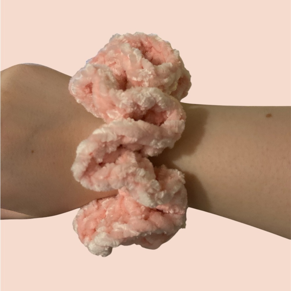 Crochet Velvet Scrunchie Hair Accessory